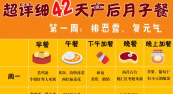 42天月子餐食谱，产后恢复+下奶，营养不发胖！