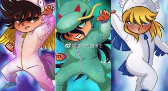 冰河的头盔有点搞笑，画师创作幼稚园风格的《圣斗士星矢》角色