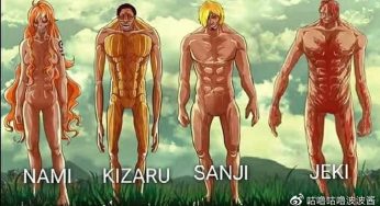 《海贼王》成员化身《进击的巨人》，每个角色都像是奇行种巨人