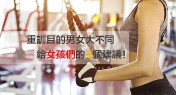 重量训练目标男女大不同